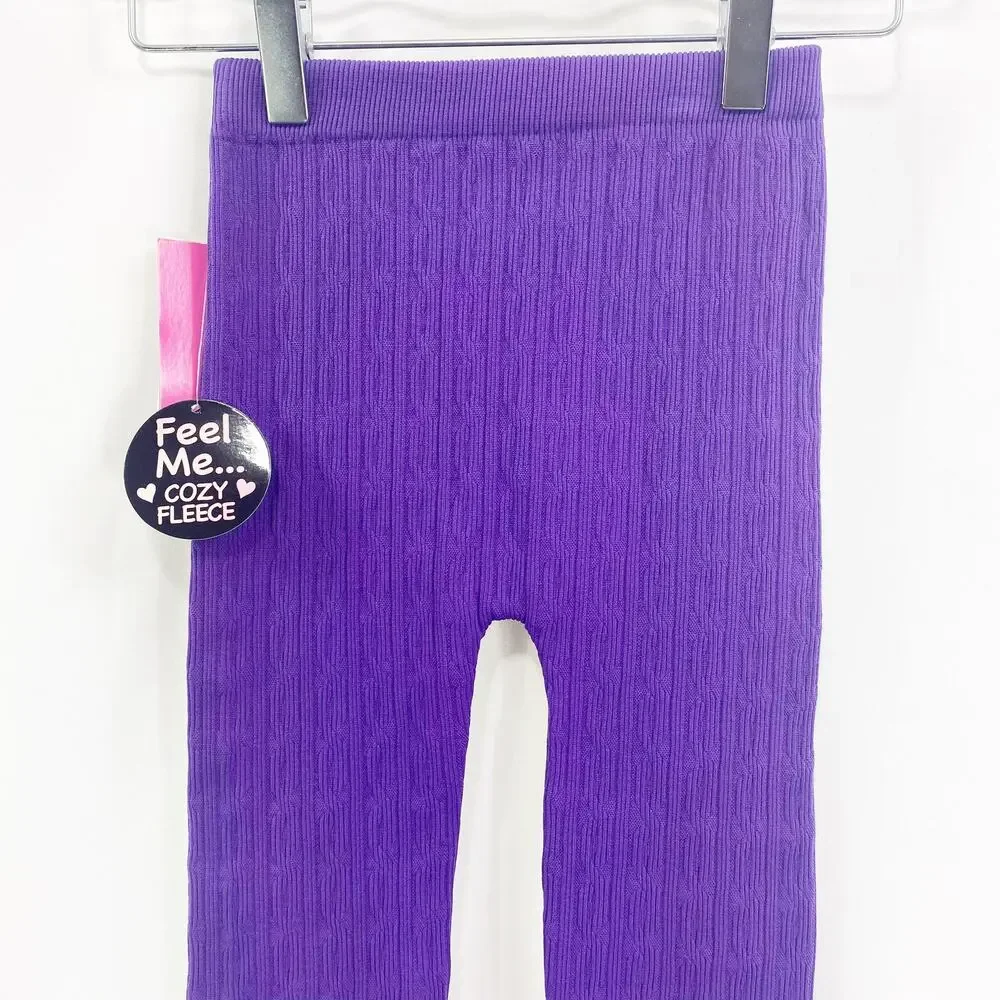 STAR RIDE Purple High Waist Stretchy Leggings Textured